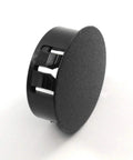 Black Nylon Hole Plugs For 1 1/8 Inch Holes With Locking Tabs, textured head, expanding wings, side view