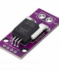 Heavy Duty Hall Effect Current Sensor 50A Linear Module For Power Monitoring, purple PCB with sensor components.