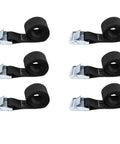 Six Pack 2.1Ft Lashing Straps With Buckle Beefy Heavy Duty Adjustable Tie Down Straps 65x2.5cm 100kg Capacity For Vans Bikes Trailers And Luggage For Travel Hauling And Storage