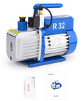 3 CFM Single Stage Rotary Vane Vacuum Pump With Solenoid Valve For HVAC And AC Refrigerants Pro Grade Vacuum Source