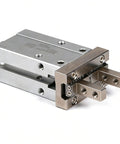 Compact Parallel Pneumatic Gripper Claw With Guide Track And Ball Bearing For Precise Pick And Place, Mini Finger Style, 40mm Bore