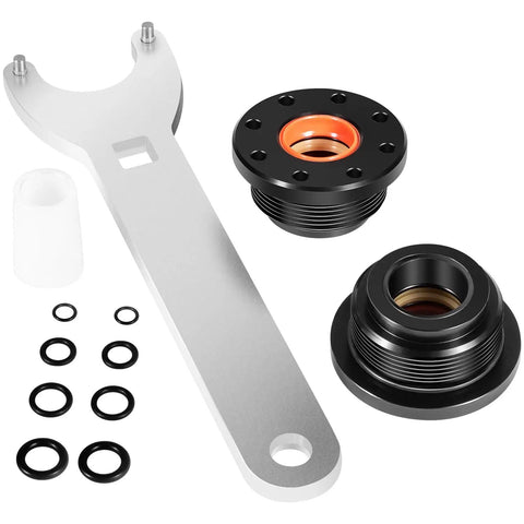 Heavy Duty Hydraulic Steering Seal Kit For Outboard Cylinders With Pin Wrench Fits HC5340 HC5341 HC5342 HC5343 HC5344 HC5345 HC6750 HC6751 HS5157 HS5167 Pro Grade DIY Friendly Quick Repair