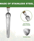 Pro Grade Seeding Widger With 6 Inch Scale, Stainless steel planting trowel, solid welding, wood handle detail