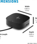 Slick USB C Docking Station G5 With 100W Fast Charging 10 Pack Renewed Laptop Hub dimensions showing 4.80 in width and 1.77 in height.