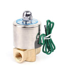 Brass Electric Solenoid Valve AC110V Normally Closed 2-Way 1/4 Inch NPT High Temperature Range -5 to 180 C valve.