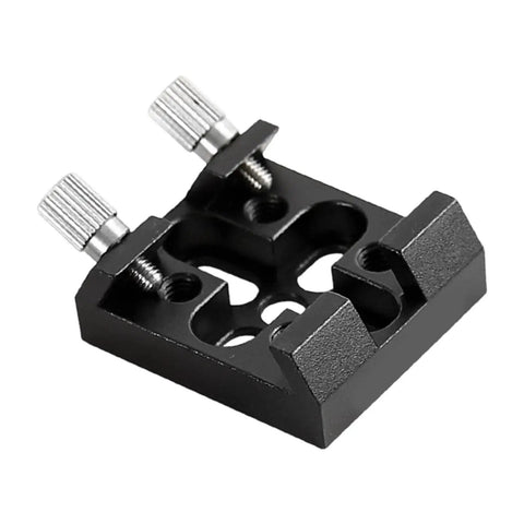 Cross Shaped Dovetail Saddle With Quick Release Rails For Telescopes Red And Black Anodized Mount Ultra Solid Stability To Kill Wobble.