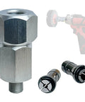 M9 Threaded Collet Adapter For M12 Polishers And Sanders with dual collets one quarter inch and one eighth inch stainless steel