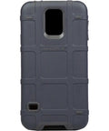 Heavy Duty Samsung Galaxy S5 Bump Case Featuring A Built Different Dual Layer Shell on a gray background.