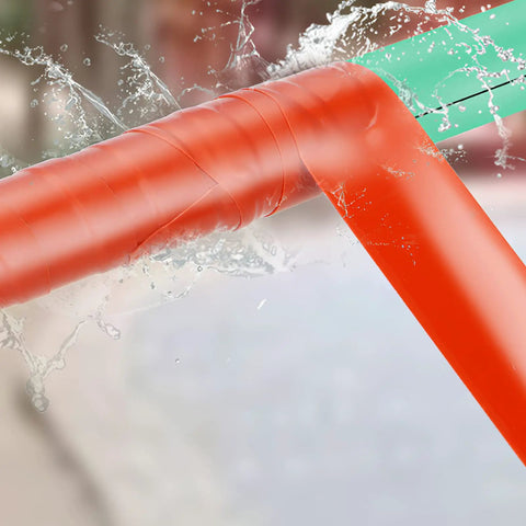 Heavy Duty Waterproof Seal Tape 5 Pack For Outdoor Use Leak Stop Pipe Repair Duct Tape applied on leaking pipe corner