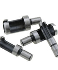 Four Eight Piece Wood Plug Cutter Drill Bit Set Forged From Tough Carbon Steel Round Shank for precise countersink holes.