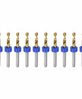 Titanium Coated 3mm Carbide PCB Drill Bits Set 1 8th Inch Shank Micro Twist Mini Drill Bits For Circuit Boards Jewelry CNC Engraving 10 Pack