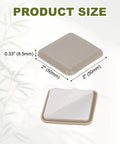 Heavy Duty Self Adhesive Furniture Sliders Table And Chair Leg Protectors Slick Gliding Floor Savers 2 Inch gray square with size details.