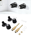 Upgrade Your Bath Game With This Solid Zinc Alloy 2 Set Shower Knob Kit For Windsor Series Faucet Handles To Look Fresh Cool And Durable. black shower knob set with brass stems and washers
