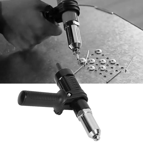 Car Rivet Adapter Kit Alloy Steel Head with Vertical Handle Quick Drill Conversion 173 by 35mm in use