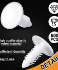 Top Notch Heavy Duty Christmas Fasteners And Vapor Barrier Clips In 1 Inch White, Premium nylon plastic fasteners for insulation, 500 pieces.