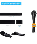Under Desk Cable Management Kit with 20 pairs adjustable hook and loop ties and 100 pack 6 inch zip ties for wire management.