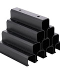 Heavy-duty aluminum rails for Beefy 4 Panel Side By Side Roof Mount Kit For Shingle Or Metal Roof With Hardware Heavy Duty Aluminum Rails And Clamps Black Finish Fits 350W To 550W Panels DIY Solar Installation