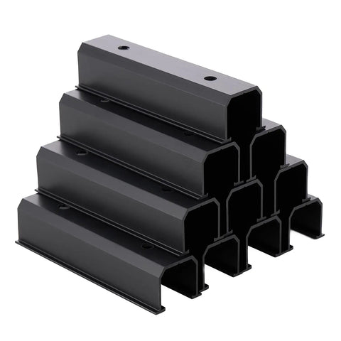 Heavy-duty aluminum rails for Beefy 4 Panel Side By Side Roof Mount Kit For Shingle Or Metal Roof With Hardware Heavy Duty Aluminum Rails And Clamps Black Finish Fits 350W To 550W Panels DIY Solar Installation