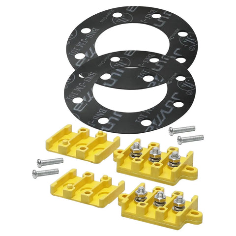 Pump Up Your Build With This Bad Boy Brushless Electric Motor 2500W 60V 5000RPM And 32 Inch Differential Rear Axle Complete Carrier Kit For Diy Trike E Bike Go Kart Rides; includes black discs and yellow connectors.