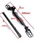 Heavy Duty Foot Peg Mount Bracket Bar For Pit Dirt Bikes 110cc 125cc 140cc Off Road Motorcycle Aluminum Footrest laid out with measurements