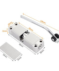 Hydraulic Door Closer With Soft Close Zinc Alloy Golden Finish No Slam Self Closing Door Hardware dimensions illustration