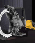 Heavy Hitter 5000W Electric Circular Saw Wall Chaser With 29 Cm Cutting Depth Brushless Motor and Water Fed Dust Control close-up view.