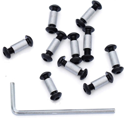 10 Pack Handle Screws, Rivets, Bolts, And Fasteners With Hex Key For DIY Knife Making And Fixed Blade Repairs