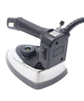 Professional Grade Industrial Steam Iron Featuring Quick Temp Toggle And Spacious Water Well For Commercial Garment Care showing handle and controls.