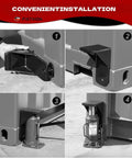 Premium Steel Container Jack Lug With Limiter Leveler shown in installation steps for shipping crate hardware accessory.