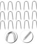 Image of 50 Piece U Shaped Fencing Staples For Heavy Duty Iron Garden Nails Quick Install Sharp Tip Easy To Use For Securing Fences