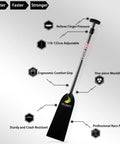 Lightweight Carbon Fiber Dragon Boat Paddle Adjustable From 43 To 52 Inches IDBF Approved Oar features and design details