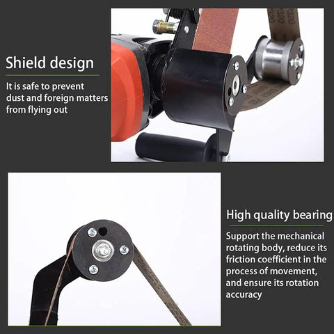 Turn Your Angle Grinder Into A Belt Sander Attachment Kit With A Handy Table Stand, Pipe Brackets, Cast Iron And ABS Parts