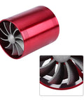 Close-up of Air Intake Turbonator With Dual Fans For Turbocharged Engines Gas Saver Upgrade To Boost Throttle Response And Power Delivery