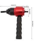 Professional Cordless Drill Rivet Nut Tool Adapter Kit For Fastening Metal Sheets Cars And Aluminum Boats With 5 Mandrels Carry Case, red black 33cm