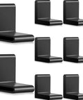 8 piece rubber bed frame end caps 1.5 inch L shape angle iron covers black anti slip heavy duty furniture leg protectors for metal shelves home office