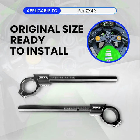 Clip On Handlebars for ZX25R ZX4R ZX4RR ZX4R SE 45mm Front End Clamp CNC Aluminum 6061 T6 Lightweight Adjustable