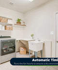 Laundry room with appliances and automatic Circulator Switch With Hourly Fresh Air Timer For Ceiling And Wall Vent Fans
