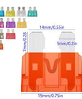 Beefy Two Input Four Output Car Blade Fuse Holder With Wire Harness ATC ATO 4 Way Fuse Box detailed view with assorted fuses display