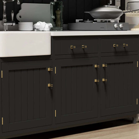 Kitchen cabinets with 5 Pack 3 Inch Black And Gold Cabinet Pulls With Zinc Alloy Base And Stainless Steel Build Matte Frosted Finish Dope Retro Vibe Hardware For Kitchen Cabinets Dressers And Drawers