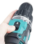Hand holding the 40V Max Xgt Compact Brushless Cordless 1/2 Drive Impact Wrench detail on torque settings.