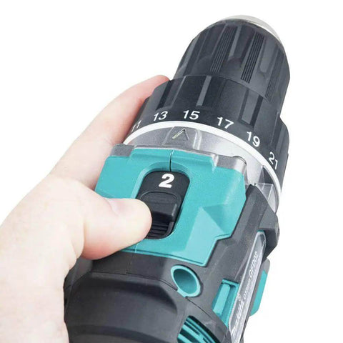 Hand holding the 40V Max Xgt Compact Brushless Cordless 1/2 Drive Impact Wrench detail on torque settings.