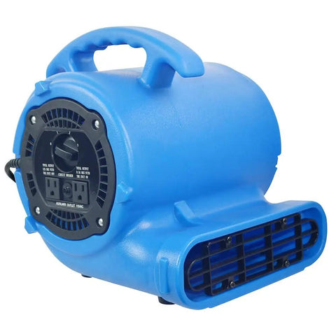 Pro Grade Heavy Duty Industrial Air Mover And Carpet Dryer, 2800 CFM, portable blower in blue for commercial use, front view
