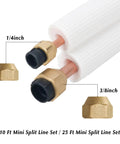 Ten Foot Mini Split Line Set With One Quarter Inch And Three Eighths Inch OD Copper Tubing Built Tough Insulated Twin Copper Pipes