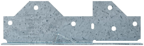 Heavy Duty Framing Angle Brace 1 7/16 X 2 1/2 Inches 18 Gauge Steel Zmax Galvanized Finish side view showing structural bracket details.