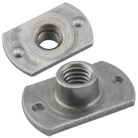 15 Pack Heavy Duty M6 T Shaped Weld Nuts For Furniture Frame Assembly Industrial Grade Rust Proof Steel Positioning Fasteners Built Tough For Dead Simple Load Bearing Joints Solid Grip Hardware Kit, showing metal t-nuts.