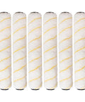 Six Microfiber Paint Roller Covers 1/2 Inch Nap By 14 Inches, No Shed, Smooth Finish, Reusable, Crack Resistant Core, Washable