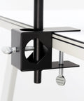 Deck Torch Clamp Bracket Set for Outdoor Mounting on Porch Rail Table Fence, Adjustable, Rust Resistant, Cast Iron, Black