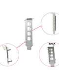 Fits Like A Glove 3 Piece Low Profile Short Gpu Bracket Compatible With Nvidia Quadro Nvs510 showing side and back views.