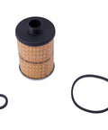 See Through Bowl Fuel Tank Filter Water Block Element Replacement 17 Micron Filtration, 2 Pack with gaskets for auto use