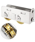 Smooth Out Sticking Doors With This 6 Piece Set Of Stainless Steel Sliding Door Rollers Designed With Double Copper Wheels And Quiet Bearings to enhance track movement.